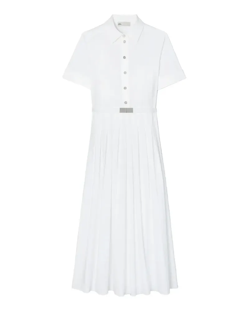 Tory Burch pleated poplin shirtdress - Weiß Weiß