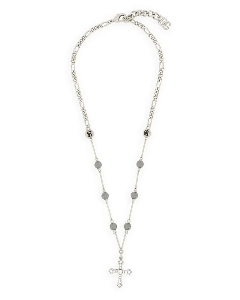 Dolce & Gabbana Halskette mit Kreuzanhänger - Silber Silber