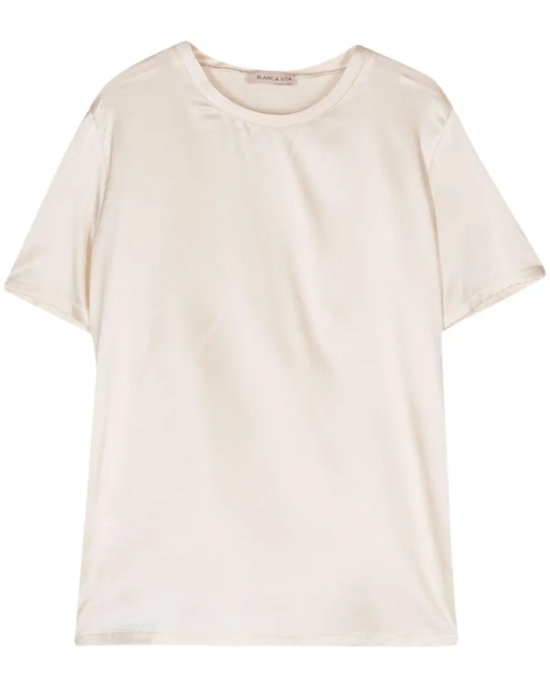 Blanca T-Shirt aus Satin - Nude Nude