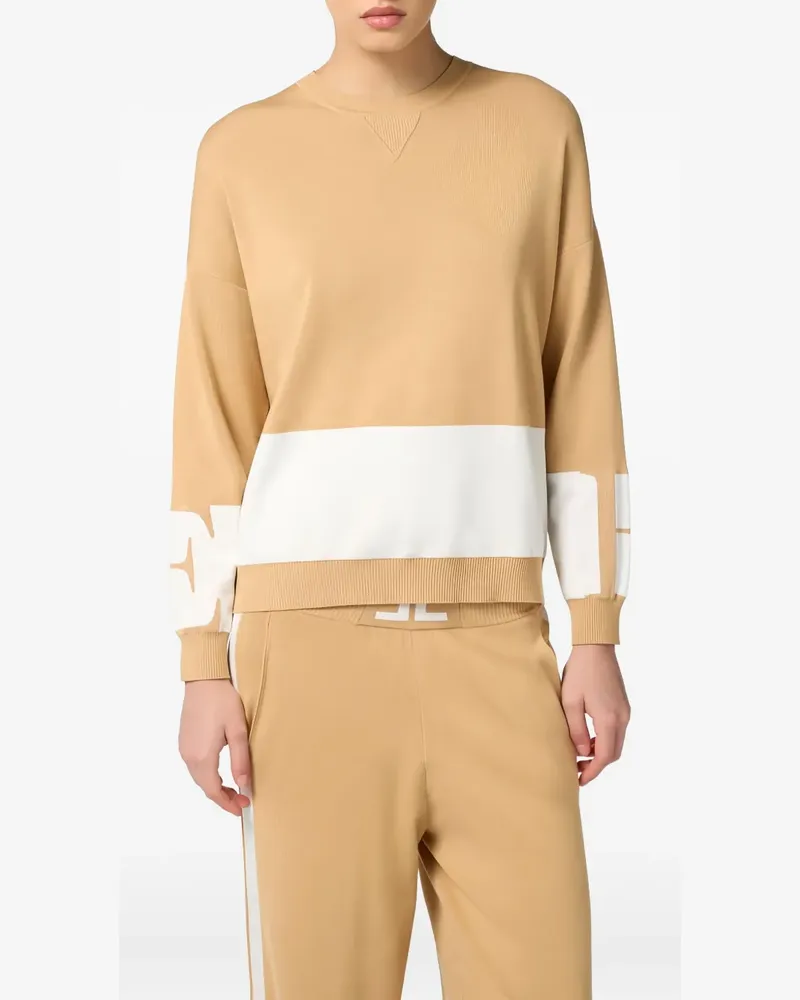 Elisabetta Franchi Cardigan mit aufgesetzter Tasche - Nude Nude