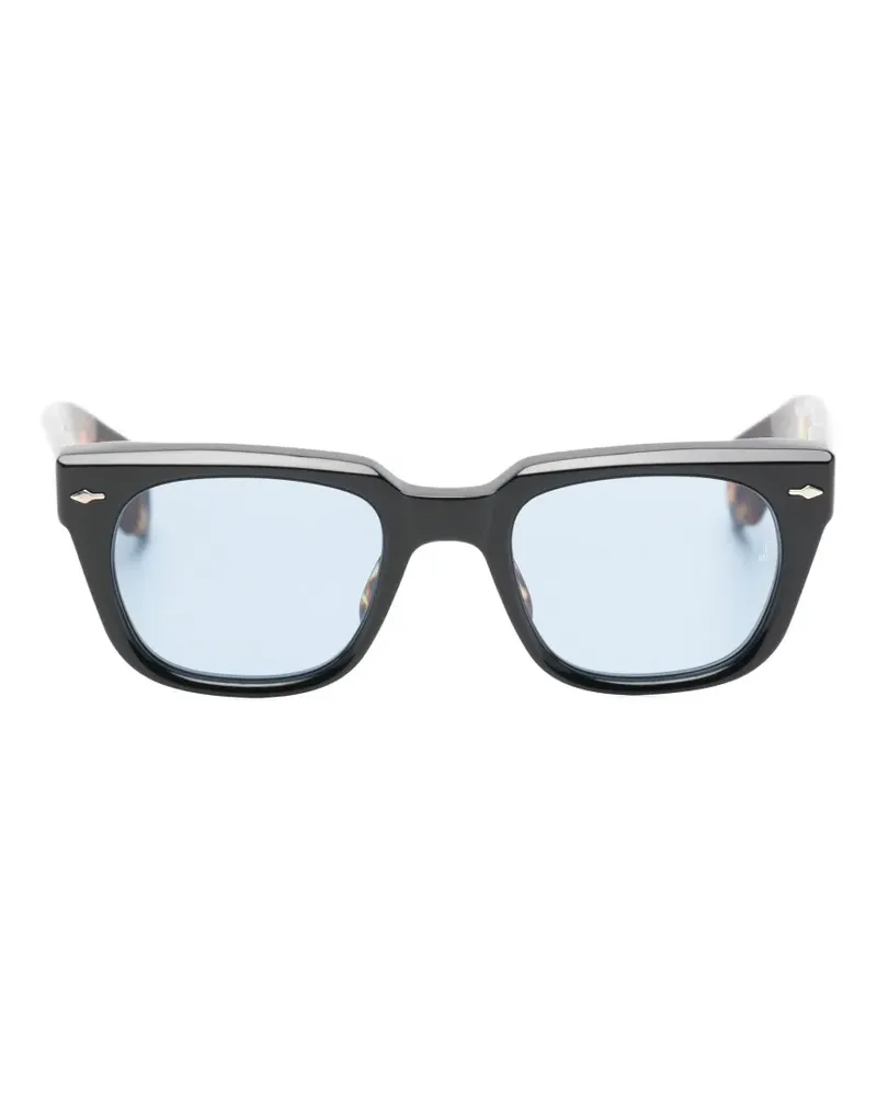 Jacques Marie Mage Hopper Sonnenbrille mit quadratischem Gestell - Schwarz Schwarz
