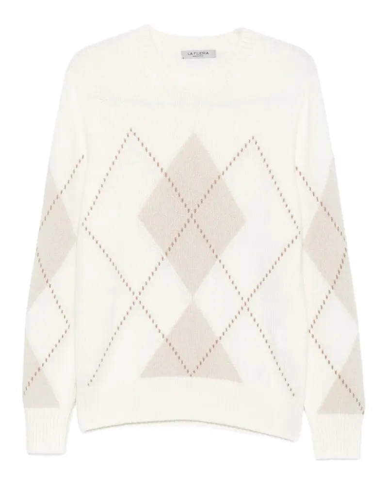 La Fileria Pullover mit Argyle-Muster - Nude Nude