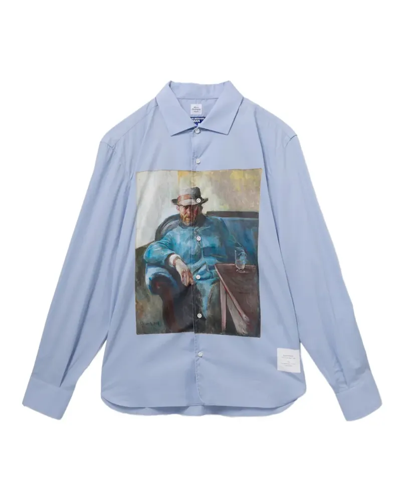 Junya Watanabe Hemd mit grafischem Print - Blau Blau