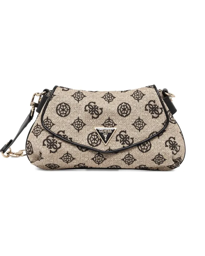 Guess Beyza Schultertasche mit 4G-Logo - Nude Nude