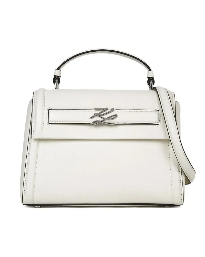Karl Lagerfeld logo-plaque crossbody bag - Weiß Weiß