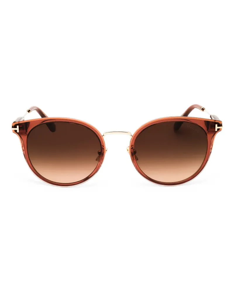 Tom Ford Sonnenbrille mit rundem Gestell - Braun Braun