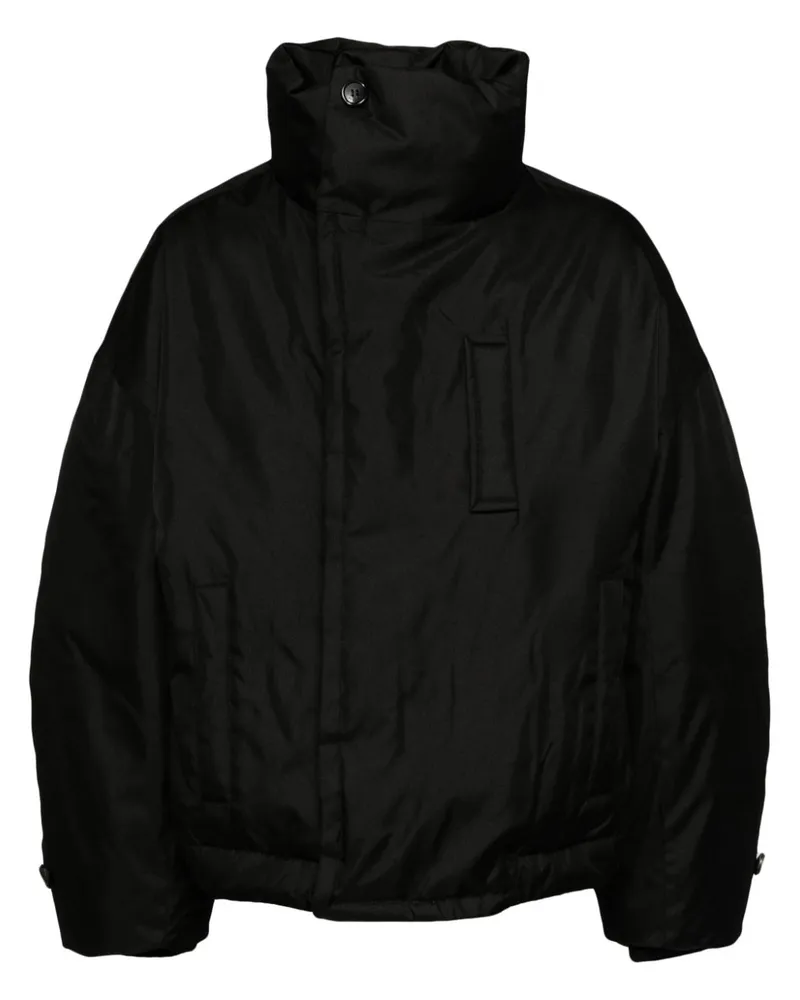 SONGZIO Cocoon Dolman Jacke mit Stehkragen - Schwarz Schwarz