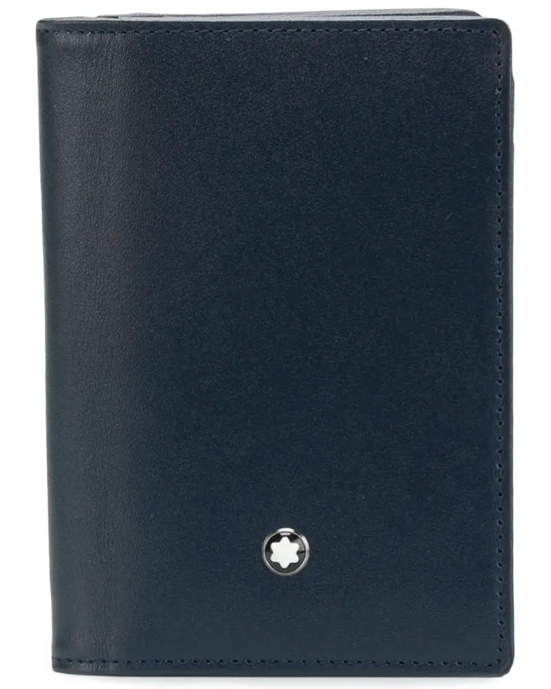Montblanc logo embossed wallet - Blau Blau