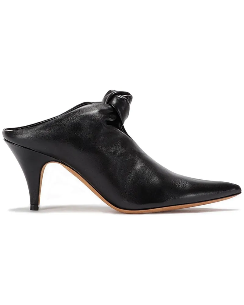 KHAITE Rowan Mules 75mm - Schwarz Schwarz