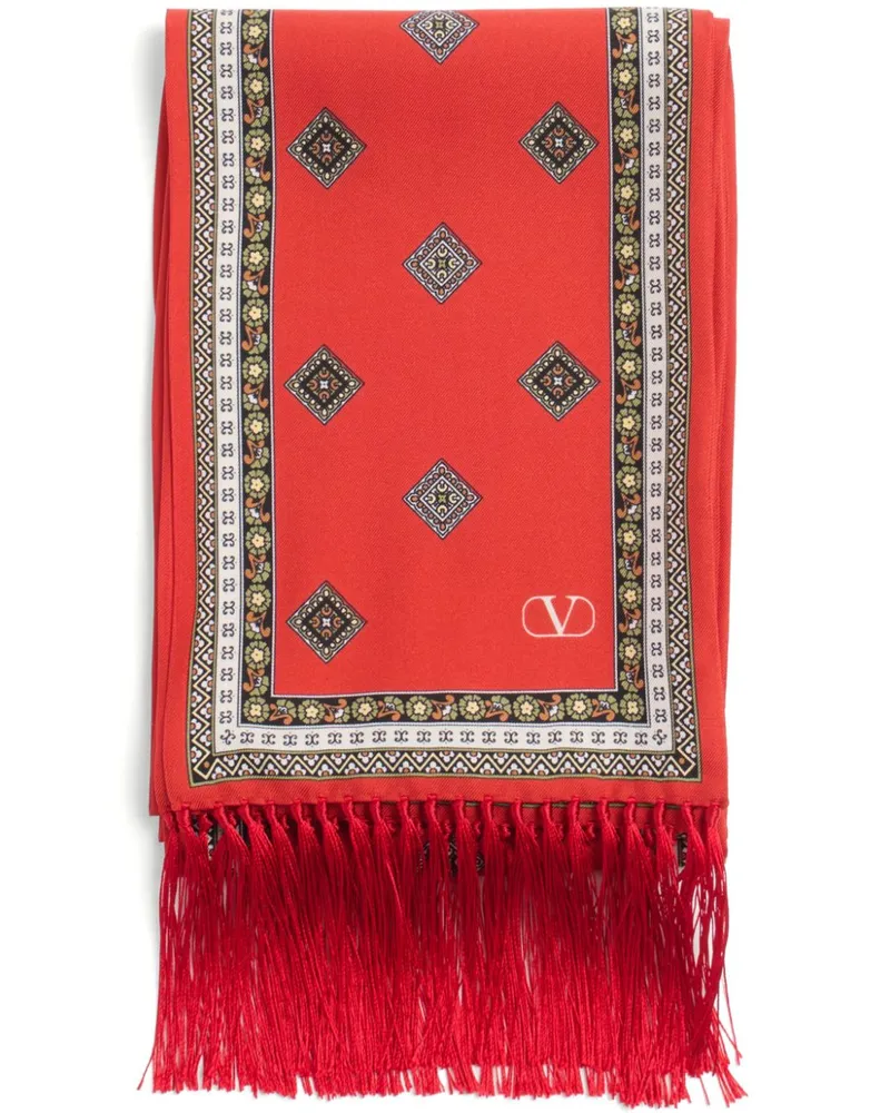 Valentino Garavani Chamber Schal aus Seide - Rot Rot
