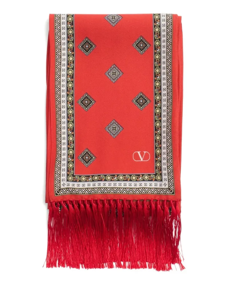 Valentino Garavani Chamber Schal aus Seide - Rot Rot