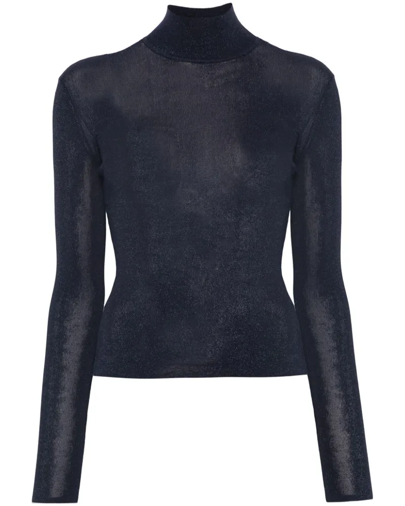 Self-Portrait Pullover aus Lurex - Blau Blau