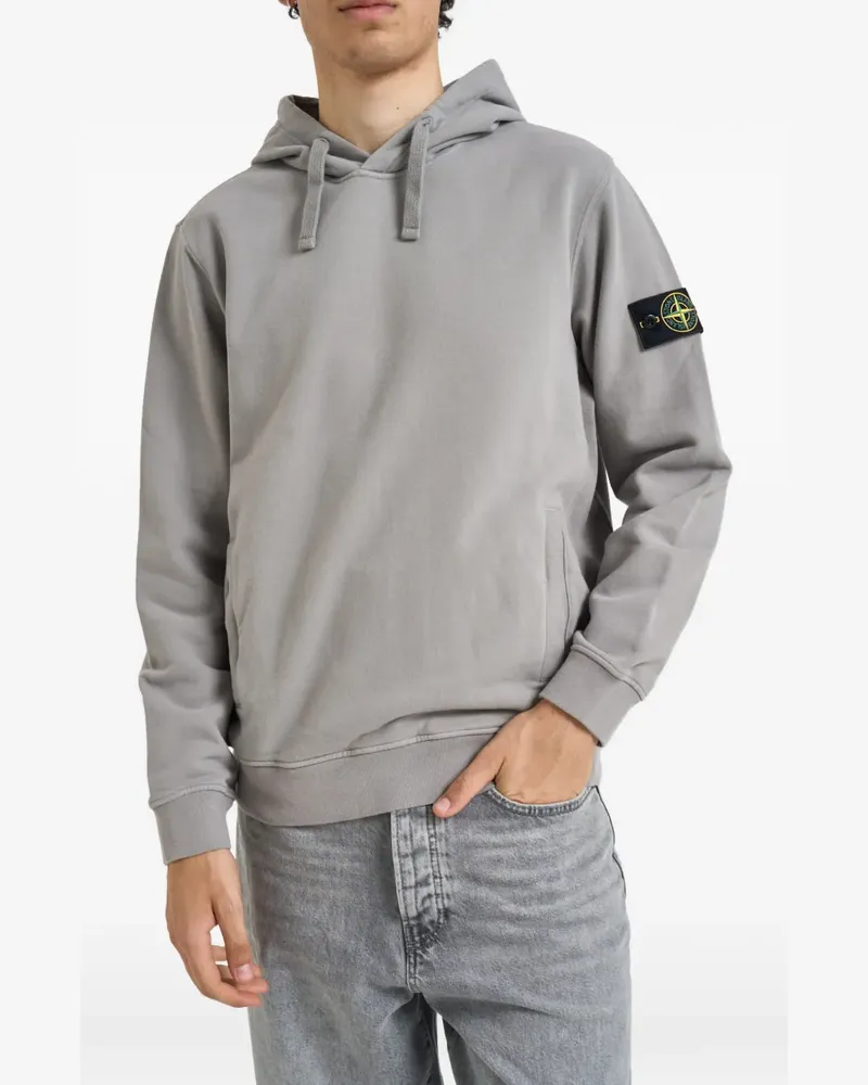 Stone Island 6100048 brushed organic cotton fleece sweatshirt - Grau Grau