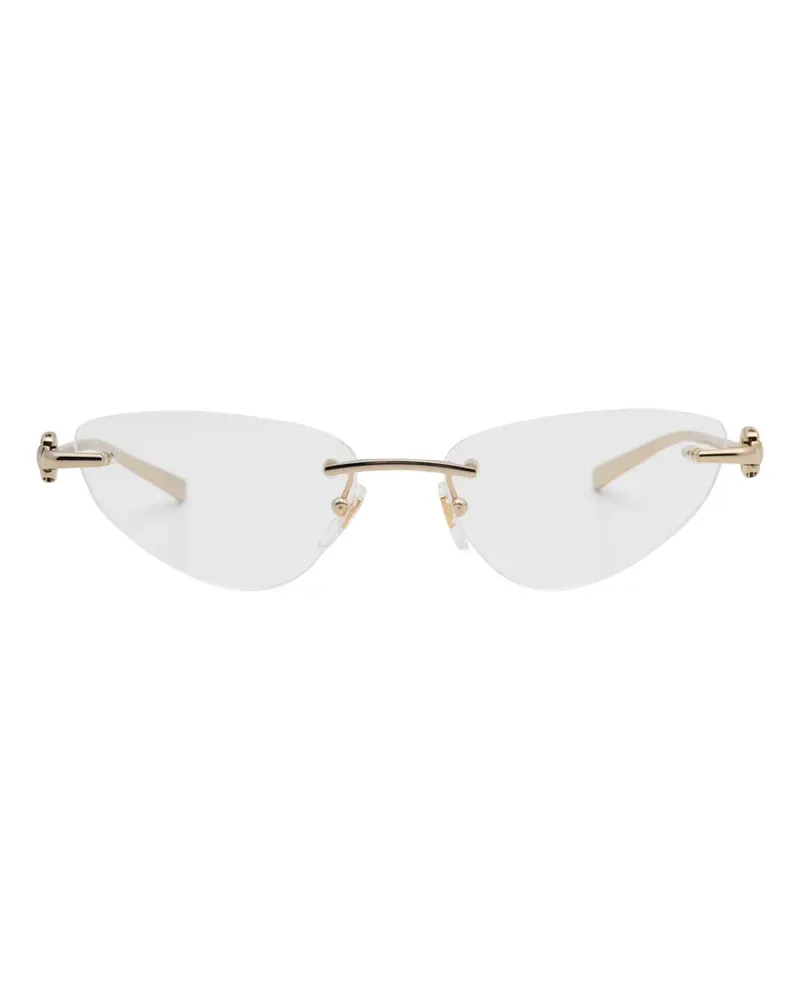 Gucci Klassische Cat-Eye-Brille - Gold Gold
