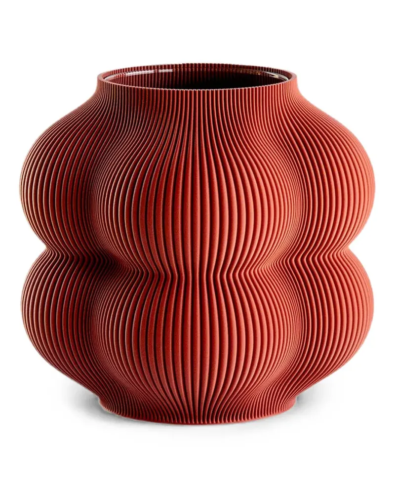 Sheyn Gerippte Big Peach Vase - Rot Rot