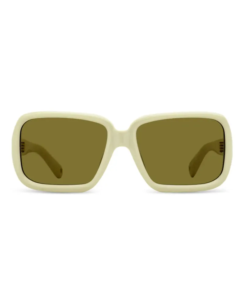Jacquemus Cabana Sonnenbrille mit eckigem Gestell - Nude Nude