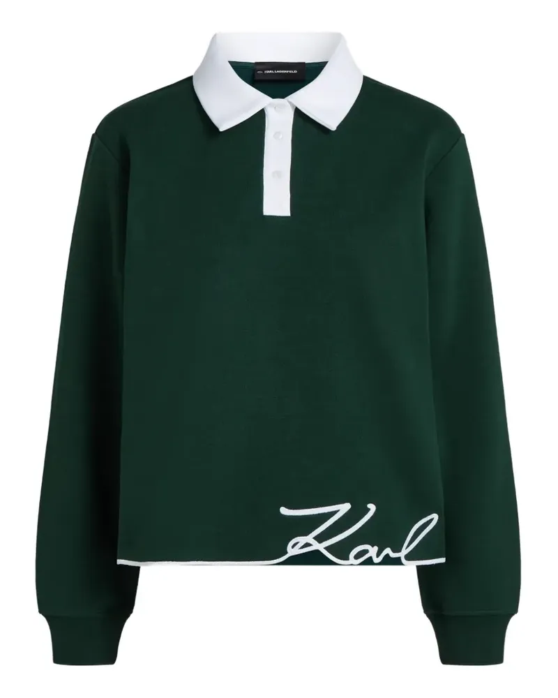 Karl Lagerfeld Signature Poloshirt - Grün Grün