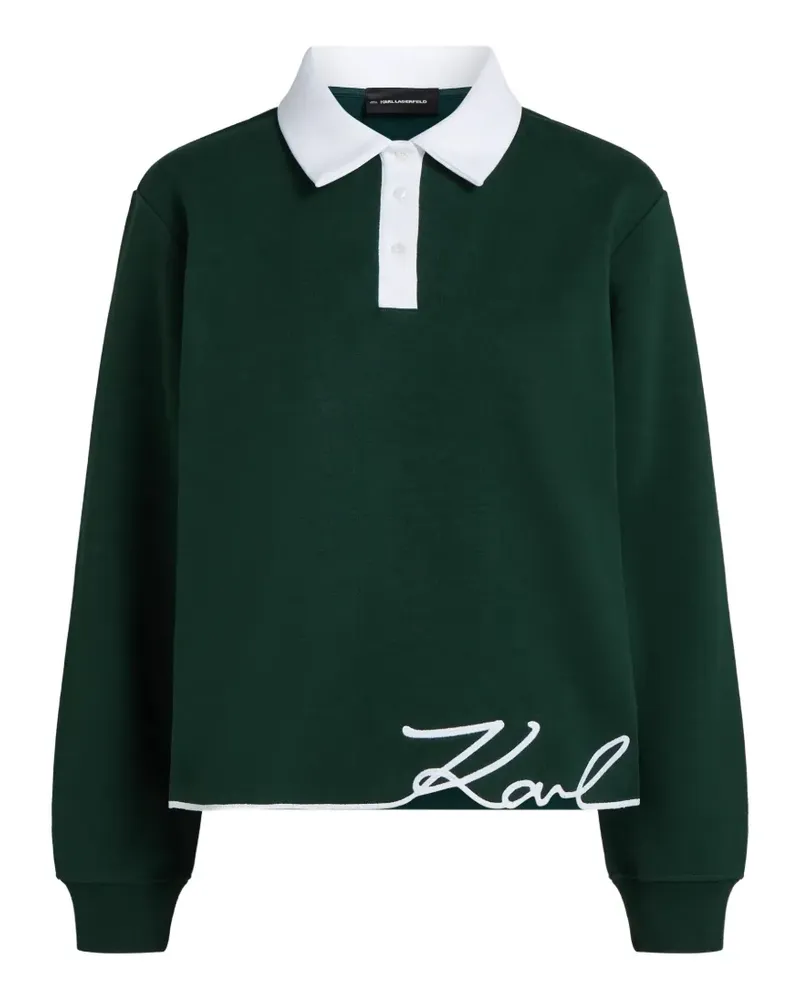 Karl Lagerfeld signature polo sweatshirt - Grün Grün