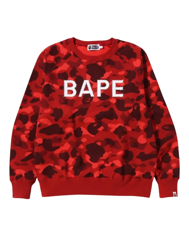 BAPE Color Camo Pullover mit Kristallen - Rot Rot