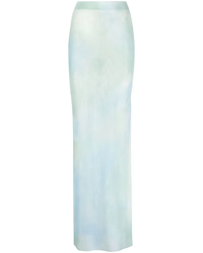 OFF-WHITE Maxirock mit Batikmuster - Blau Blau