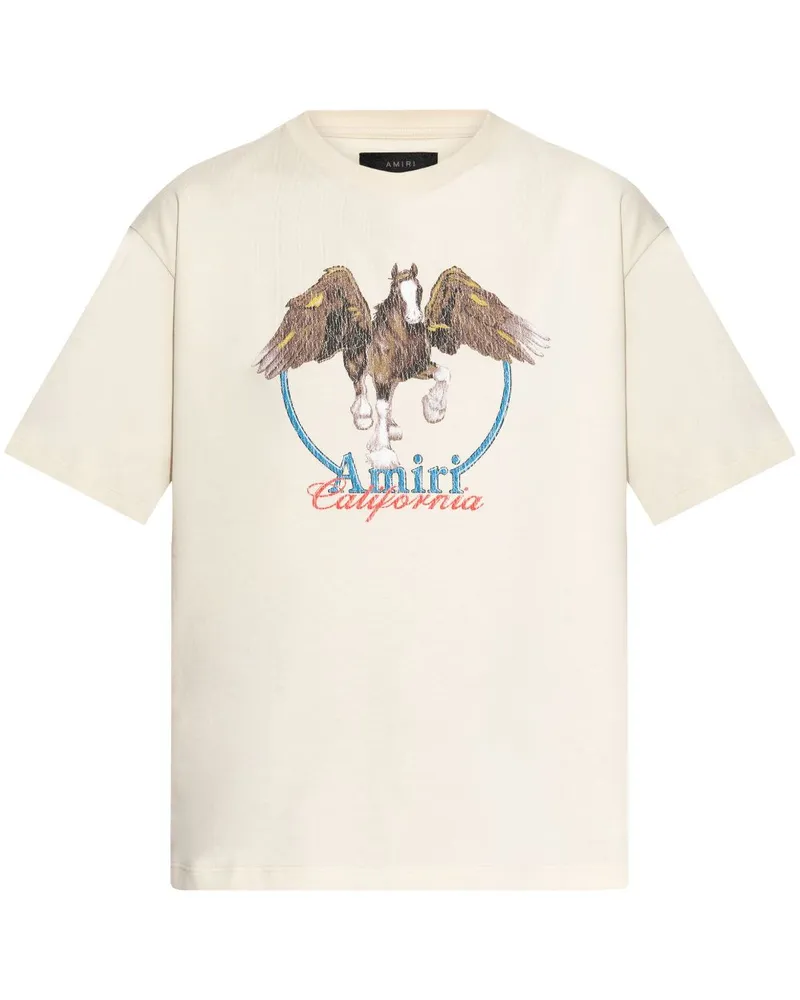Amiri T-Shirt mit grafischem Print - Nude Nude