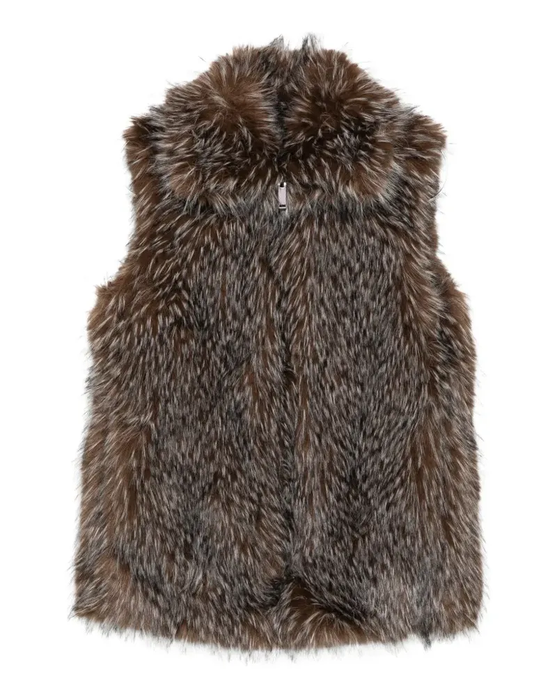 Diane von Furstenberg Malin Weste aus Faux Fur - Braun Braun