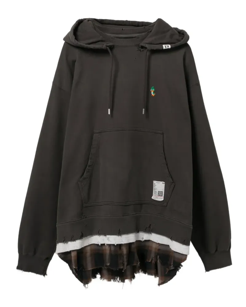 MIHARAYASUHIRO logo-embroidered hoodie - Grau Grau