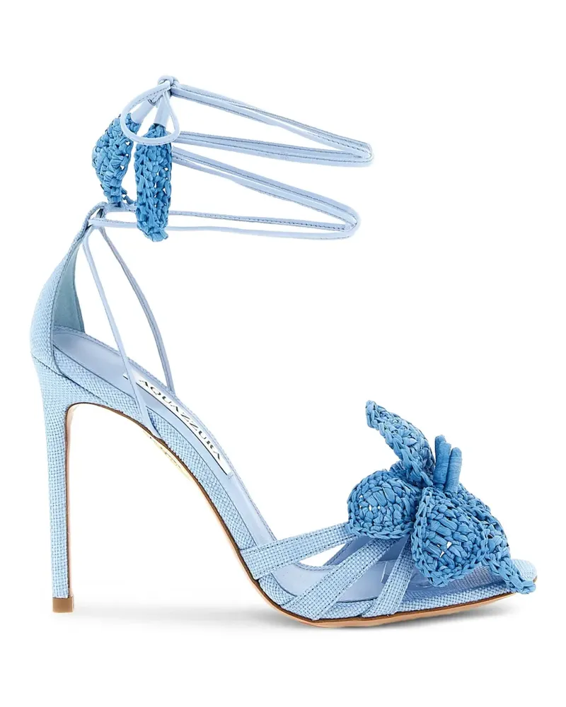 Aquazzura Calypso flower-detail sandals - Blau Blau