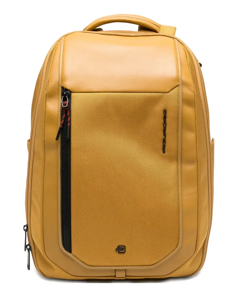 Piquadro zip-up backpack - Gelb Gelb