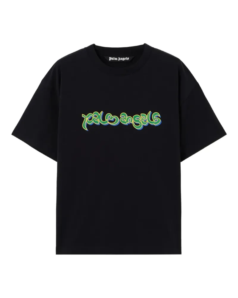 Palm Angels T-Shirt mit Logo-Grafik - Schwarz Schwarz