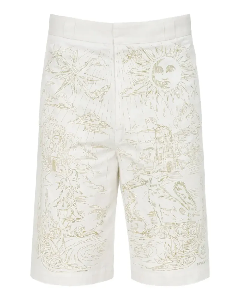 Givenchy embroidered cotton shorts - Weiß Weiß