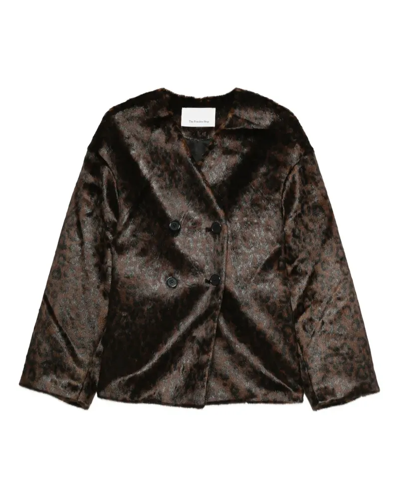 FRANKIE Shop Doppelreihige Jacke - Braun Braun