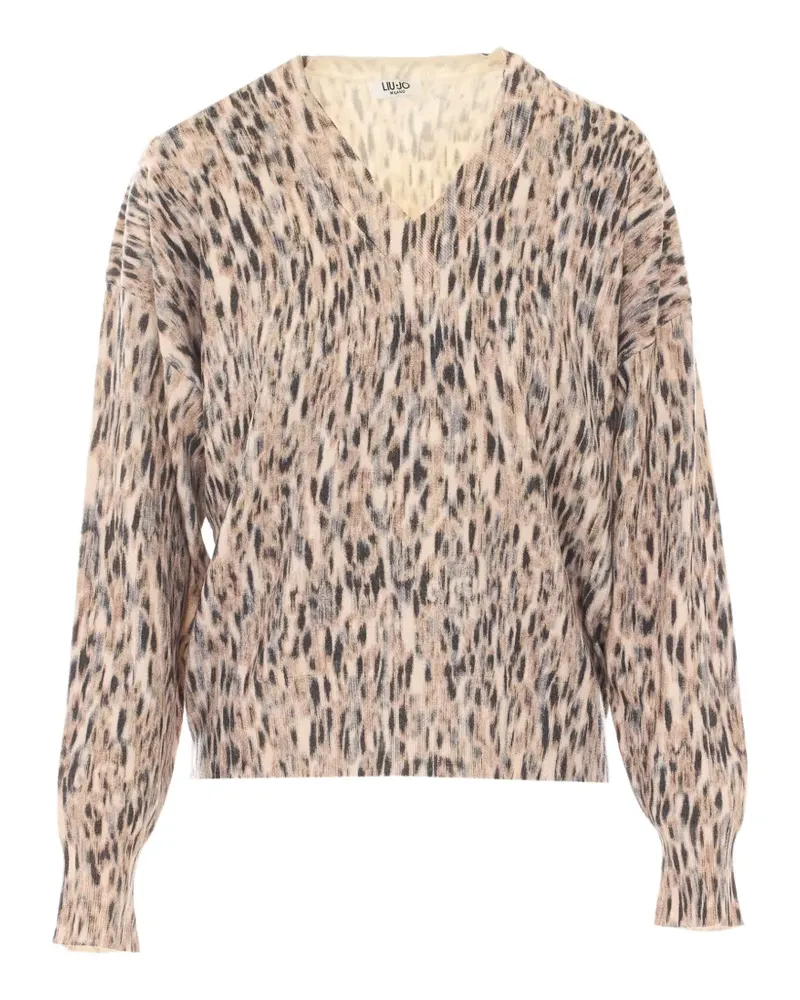 Liu Jo Pullover mit Leopardenprint - Nude Nude