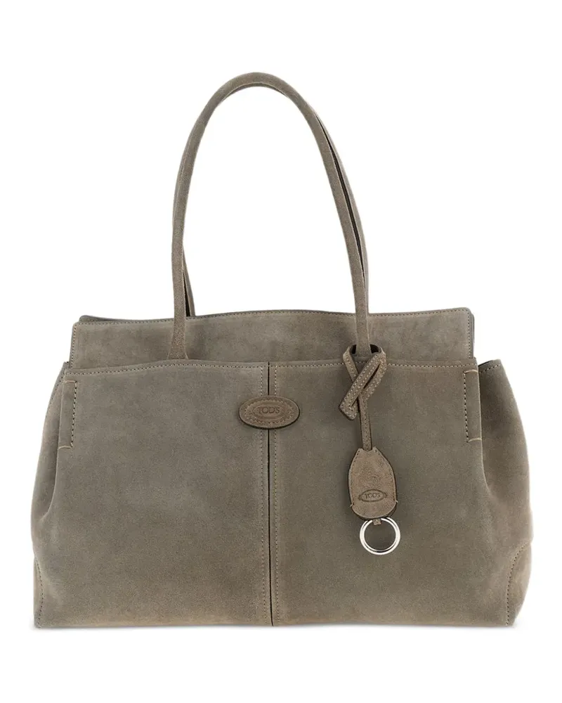 TOD'S bag in leather micro - Grau Grau
