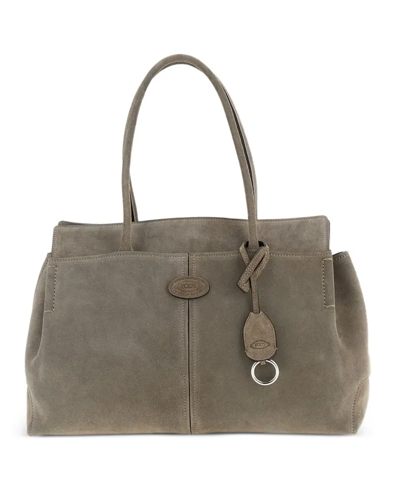 TOD'S bag in leather micro - Grau Grau