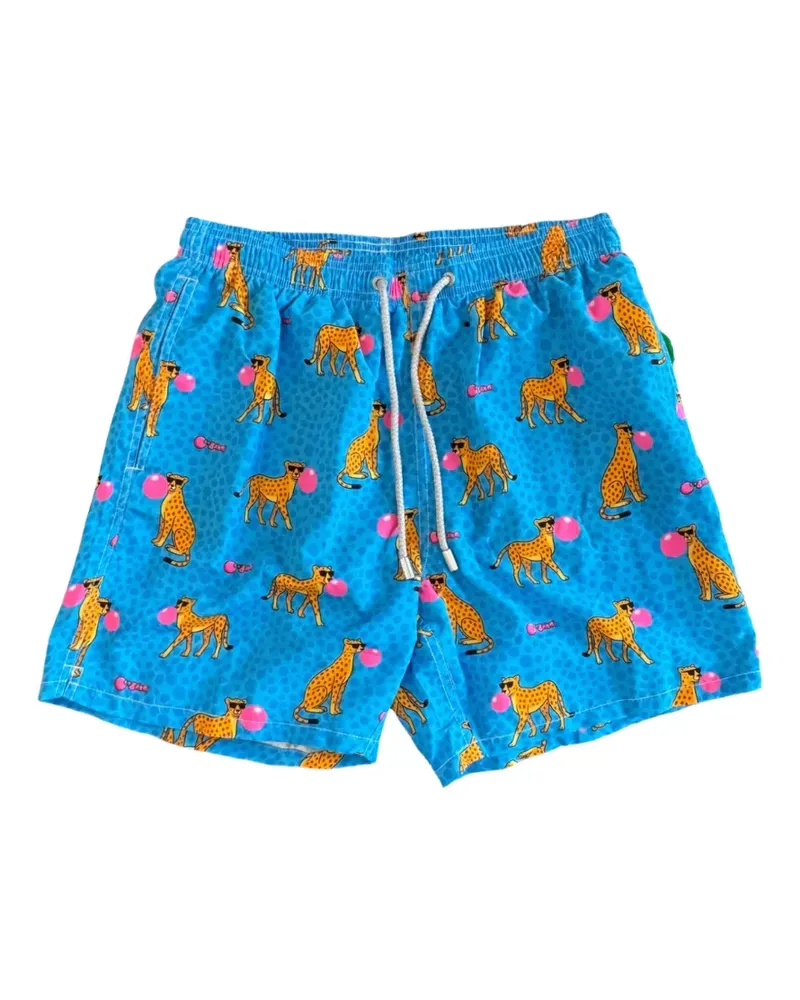 MC2 Saint Barth Badeshorts mit Geparden-Print - Blau Blau