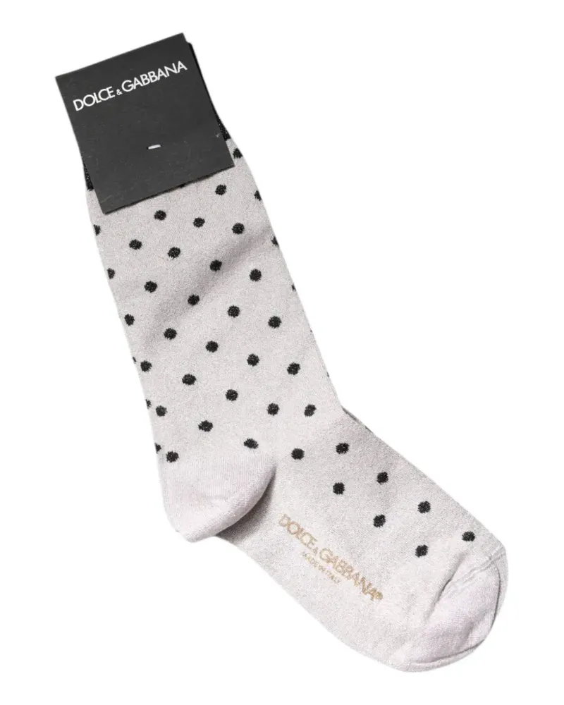 Dolce & Gabbana Socken mit Punkten - Grau Grau