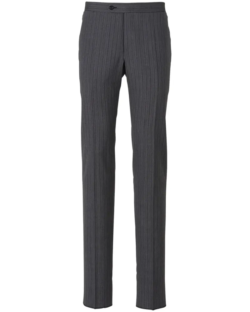 Canali Hose mit Nadelstreifen - Grau Grau
