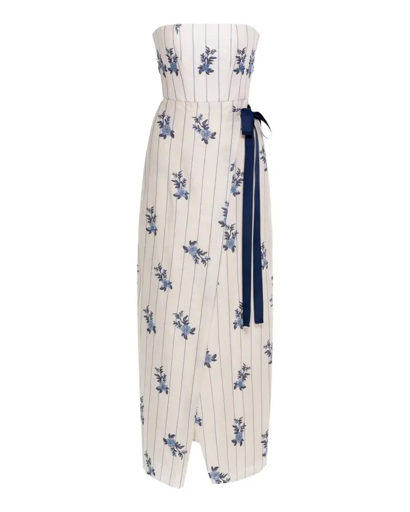 AGUA BENDITA Cinefila Valle Maxikleid mit Stickerei - Weiß Weiß