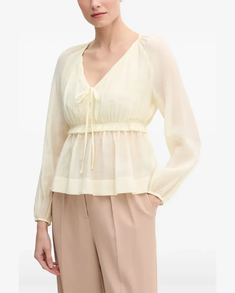 Gaudi Bluse mit Rüschen - Gelb Gelb