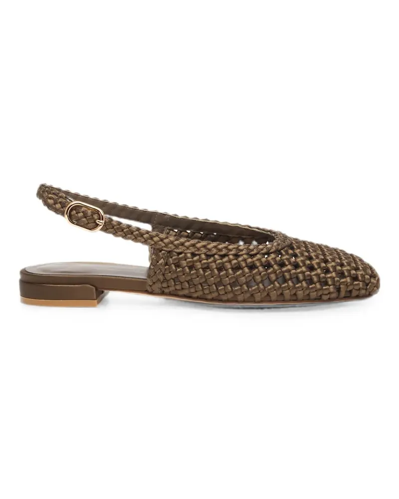 Stuart Weitzman Marina woven slingback pumps - Braun Braun