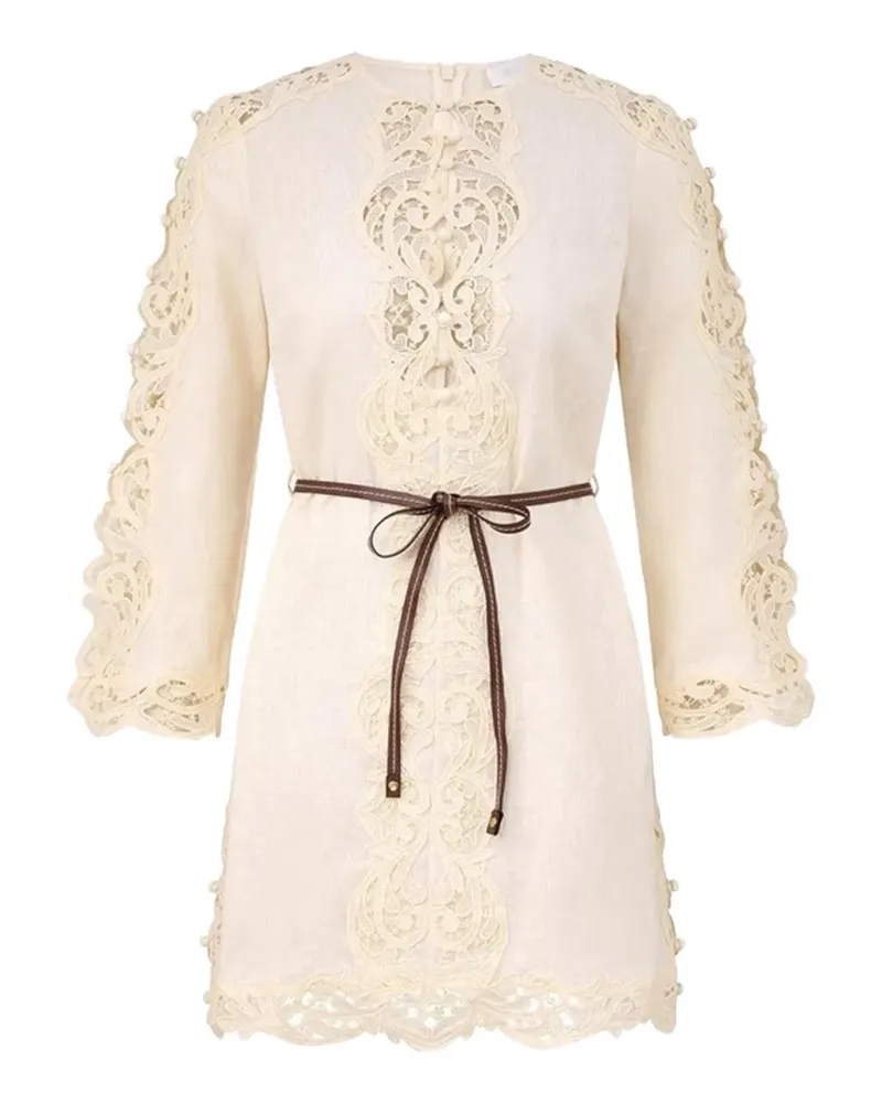 Zimmermann belted tunic - Nude Nude