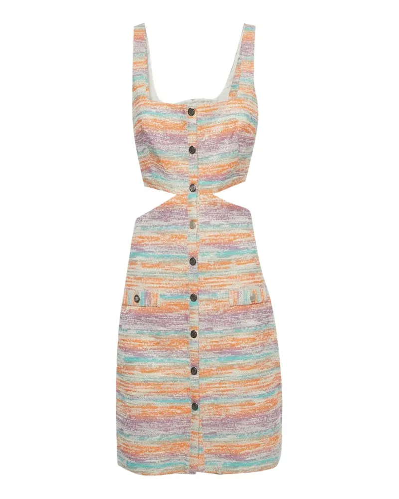 Maje Tweed-Kleid mit Cut-Out - Nude Nude