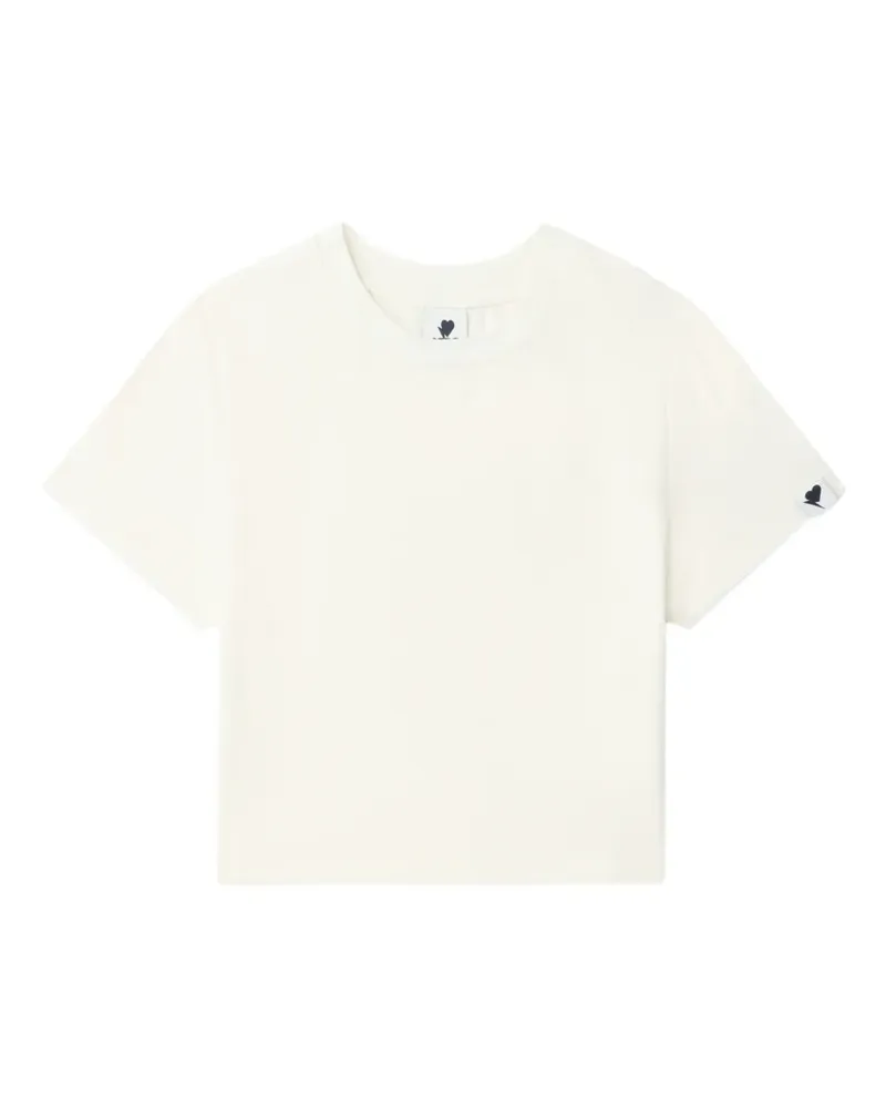 BAPE Cropped-T-Shirt mit Herzmotiv - Nude Nude