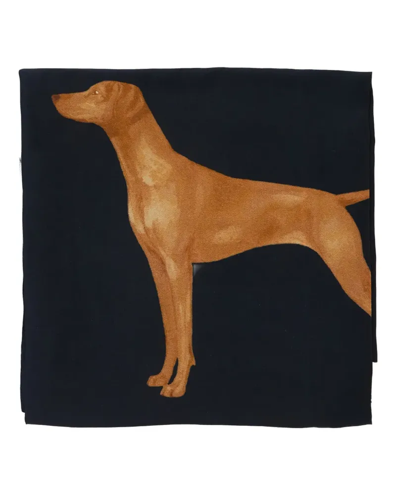 Ralph Lauren dog-print silk scarf - Blau Blau