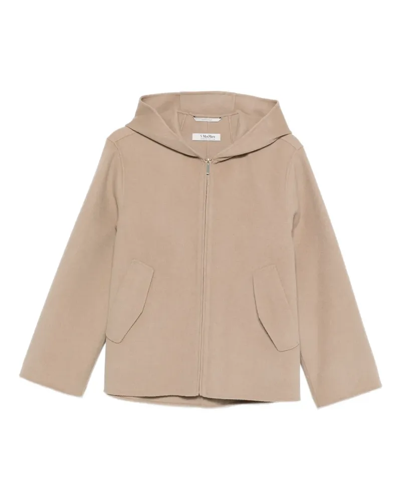 Max Mara Kapuzenjacke mit Reißverschluss - Nude Nude