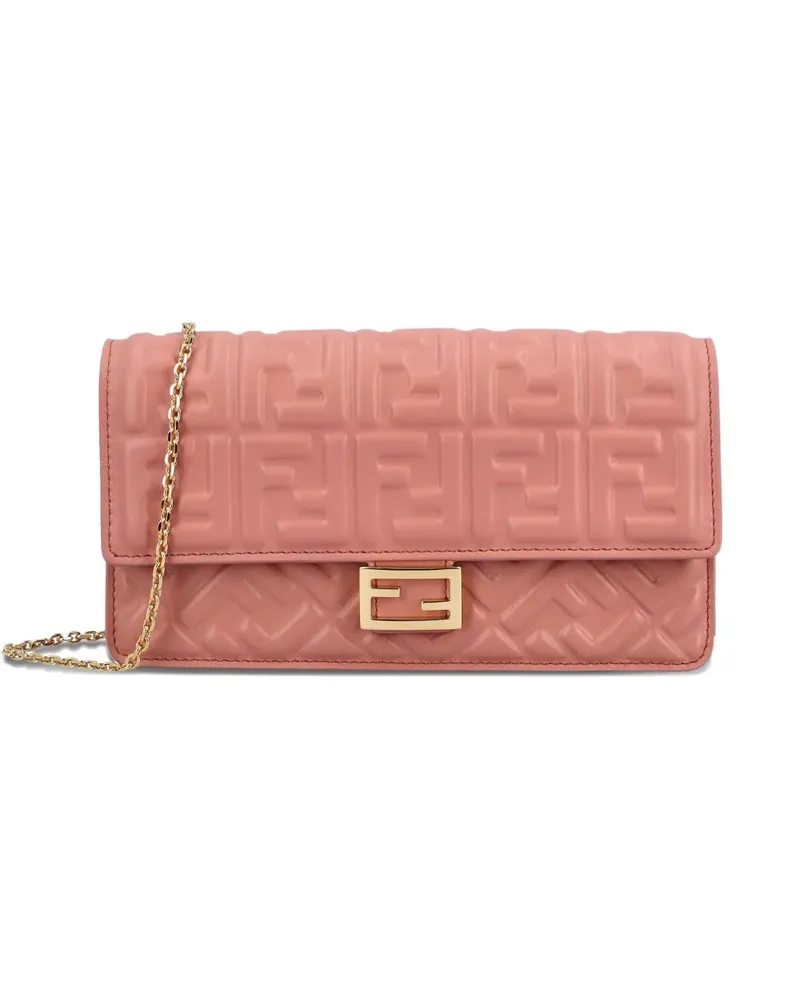 Fendi Baguette Portemonnaie mit Logo - Rosa Rosa
