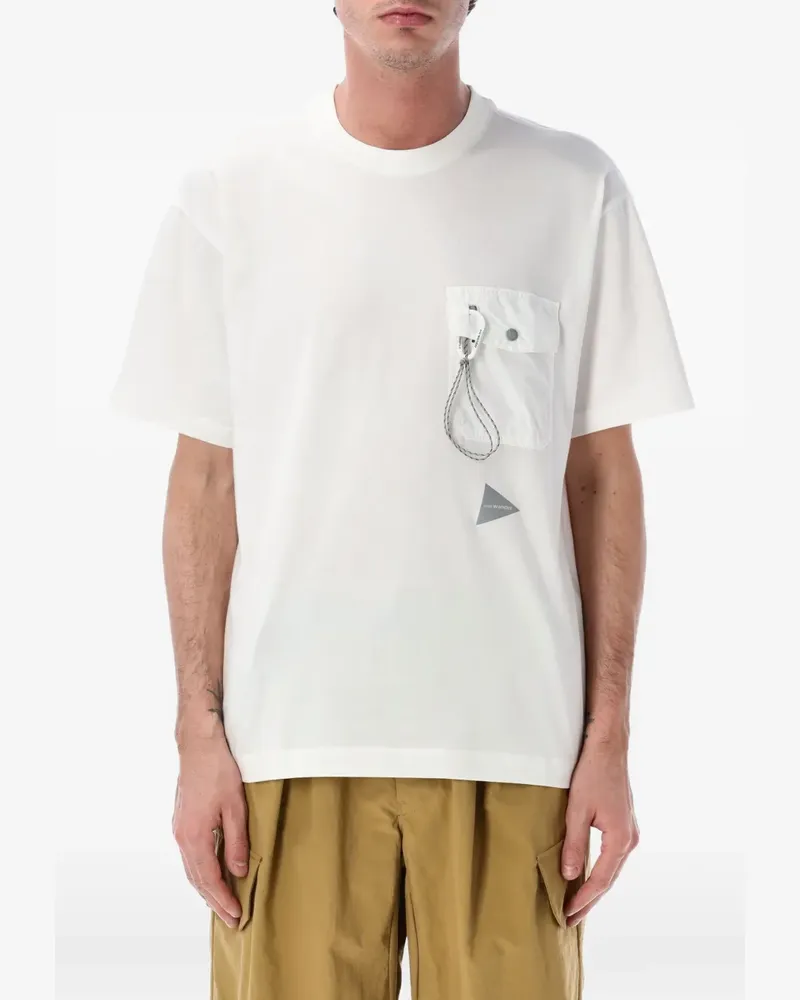 and wander flap-pocket T-shirt - Weiß Weiß