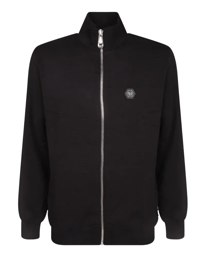 Philipp Plein Joggingjacke mit Jacquard-Monogramm - Schwarz Schwarz