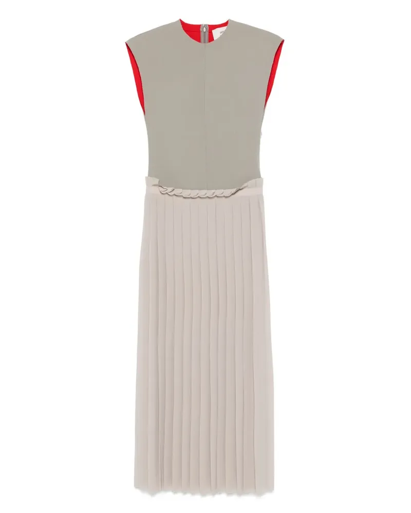 AMI Paris Plissiertes Kleid - Grau Grau